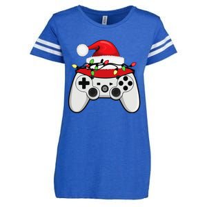 Funny Bruh Christmas Holly Red Plaid Xmas Pajamas Enza Ladies Jersey Football T-Shirt