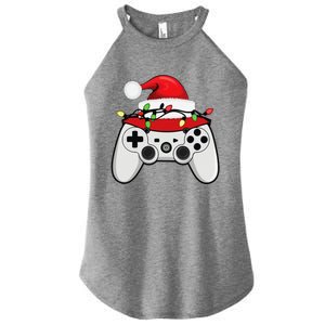 Funny Bruh Christmas Holly Red Plaid Xmas Pajamas Women's Perfect Tri Rocker Tank