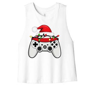 Funny Bruh Christmas Holly Red Plaid Xmas Pajamas Women's Racerback Cropped Tank