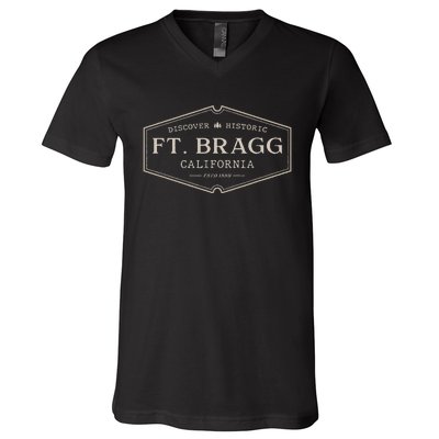 Fort Bragg California Ft. Bragg Ca Historic V-Neck T-Shirt