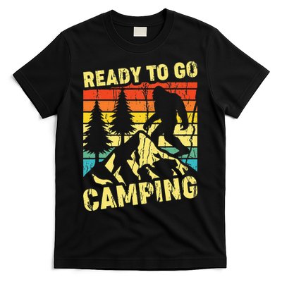 Funny Bigfoot Camping Ready To Go Camping T-Shirt
