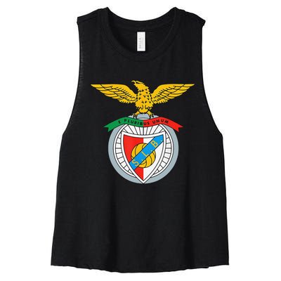 Funny Benfica Club Supporter Fan Portugal Portuguese Women's Racerback Cropped Tank