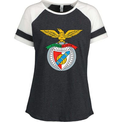 Funny Benfica Club Supporter Fan Portugal Portuguese Enza Ladies Jersey Colorblock Tee