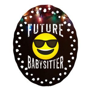 Future Babysitter Cool Future Babysitter Ceramic Oval Ornament