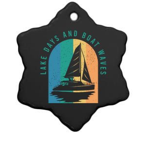 Funny Boating Clothing For A Lover Of Boating Gift Ceramic Star Ornament