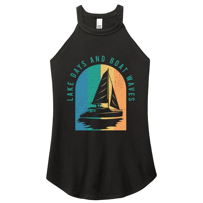 Funny Boating Clothing For A Lover Of Boating Gift Women's Perfect Tri Rocker Tank