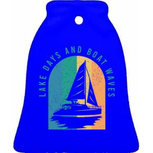 Funny Boating Clothing For A Lover Of Boating Gift Ceramic Bell Ornament