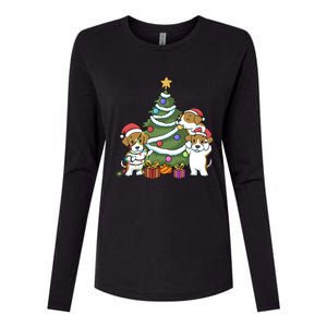 Funny Beagle Christmas Funny Gift Womens Cotton Relaxed Long Sleeve T-Shirt