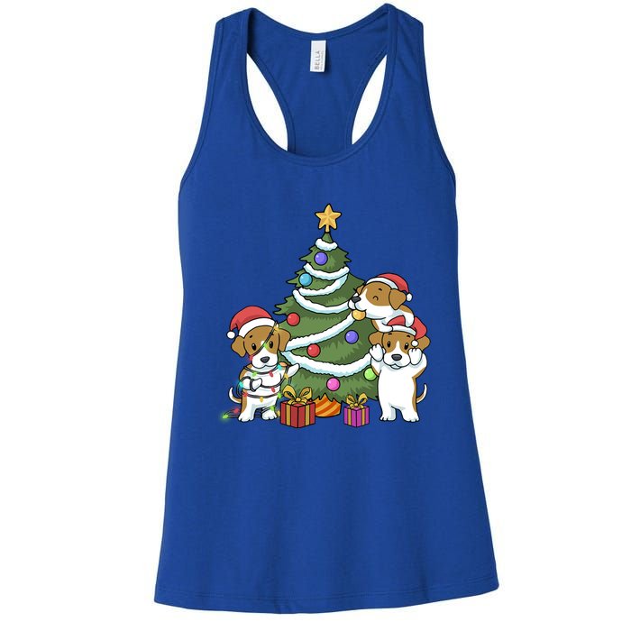 Funny Beagle Christmas Funny Gift Women's Racerback Tank