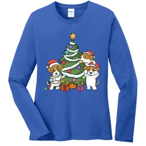 Funny Beagle Christmas Funny Gift Ladies Long Sleeve Shirt