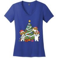 Funny Beagle Christmas Funny Gift Women's V-Neck T-Shirt