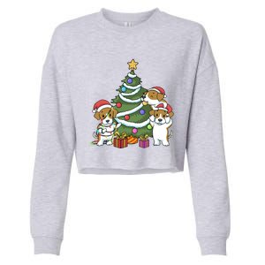 Funny Beagle Christmas Funny Gift Cropped Pullover Crew