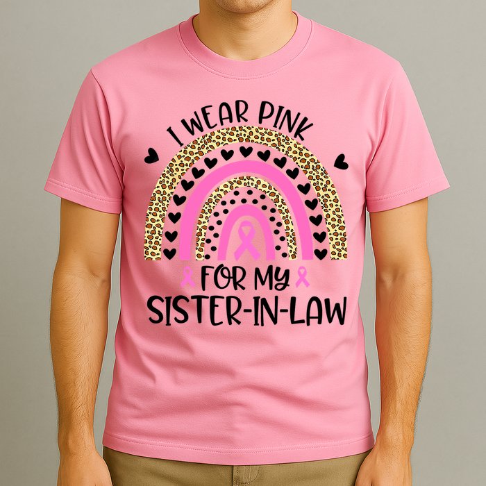 Funny Breast Cancer Support I Wear Pink For My Sister In Law T-Shirt