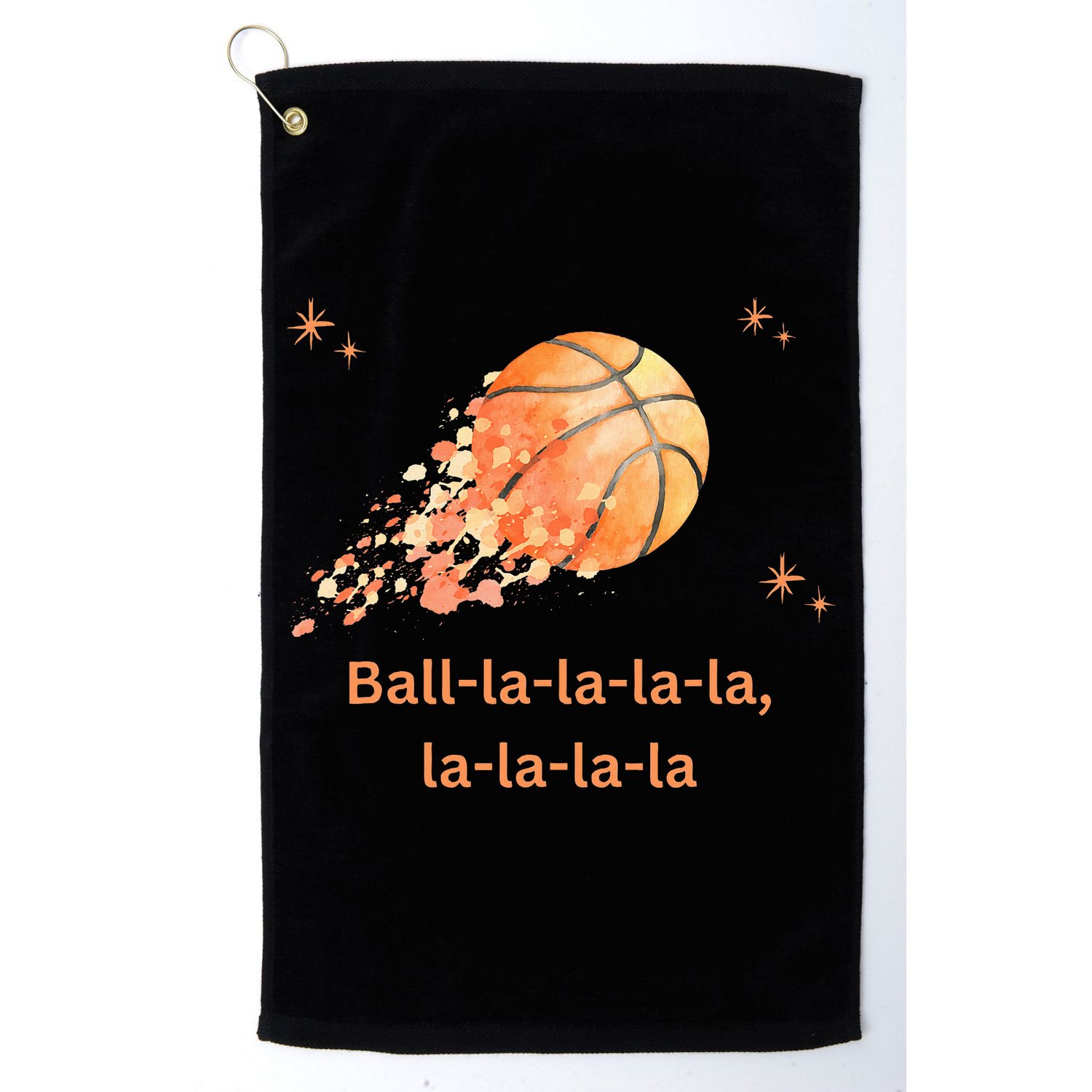 Funny Basketball Christmas Xmas Holiday Hoops Ball La La Golf Towel