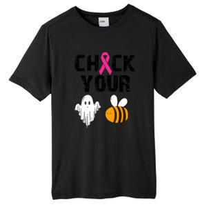 Funny Breast Cancer Check Your Boo Bees Halloween Gift Tall Fusion ChromaSoft Performance T-Shirt