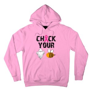 Funny Breast Cancer Check Your Boo Bees Halloween Gift Hoodie