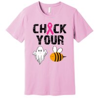 Funny Breast Cancer Check Your Boo Bees Halloween Gift Premium T-Shirt