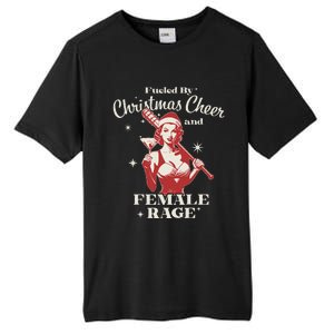 Fueled By Christmas Cheer And Female Rage Funny Liberal Tall Fusion ChromaSoft Performance T-Shirt