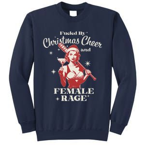 Fueled By Christmas Cheer And Female Rage Funny Liberal Sweatshirt