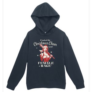 Fueled By Christmas Cheer And Female Rage Funny Liberal Urban Pullover Hoodie