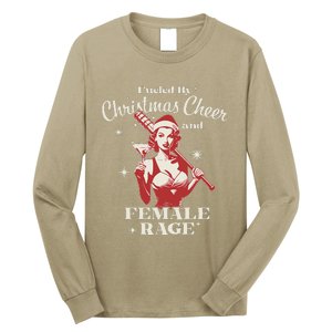 Fueled By Christmas Cheer And Female Rage Funny Liberal Long Sleeve Shirt