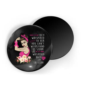 Fight Breast Cancer Quote Messy Bun Magnet