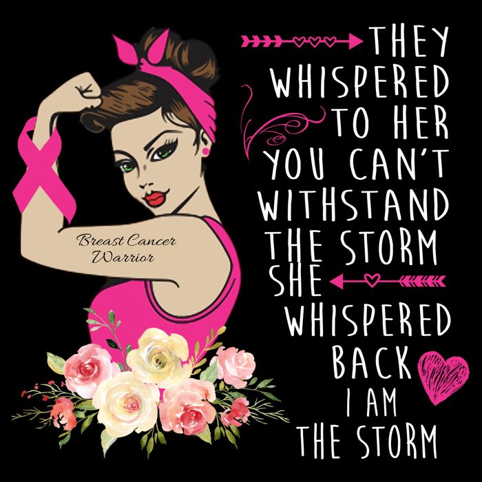 Fight Breast Cancer Quote Messy Bun Tank Top
