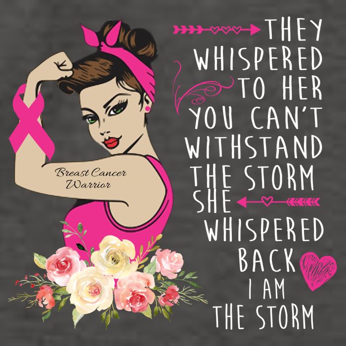 Fight Breast Cancer Quote Messy Bun Vector Backpack