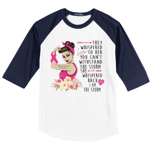 Fight Breast Cancer Quote Messy Bun Baseball Sleeve Shirt