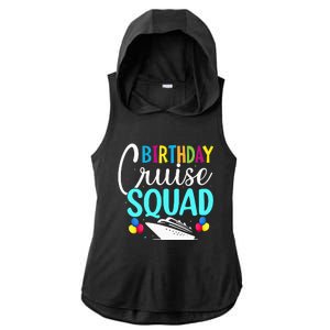 Funny Birthday Cruise Squad Cruising Ship Vacation Party Ladies PosiCharge Tri-Blend Wicking Draft Hoodie Tank