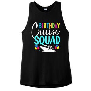 Funny Birthday Cruise Squad Cruising Ship Vacation Party Ladies PosiCharge Tri-Blend Wicking Tank