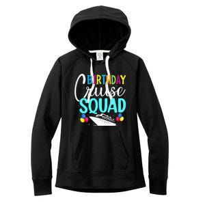 Funny Birthday Cruise Squad Cruising Ship Vacation Party Women's Fleece Hoodie