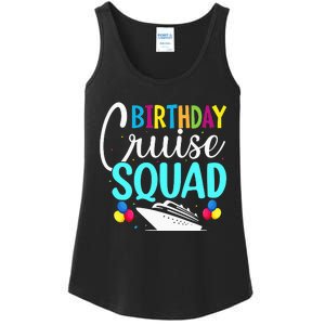 Funny Birthday Cruise Squad Cruising Ship Vacation Party Ladies Essential Tank