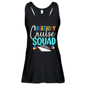 Funny Birthday Cruise Squad Cruising Ship Vacation Party Ladies Essential Flowy Tank