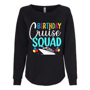 Funny Birthday Cruise Squad Cruising Ship Vacation Party Womens California Wash Sweatshirt