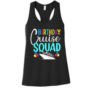 Funny Birthday Cruise Squad Cruising Ship Vacation Party Women's Racerback Tank