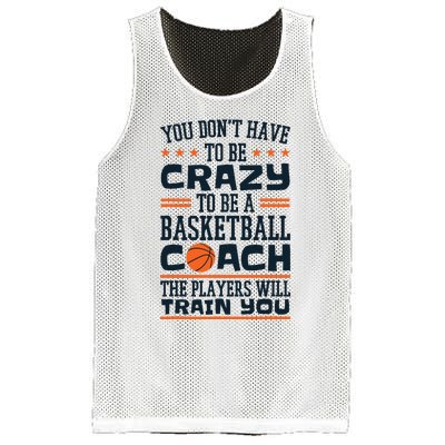 Funny Basketball Coaching Crazy Quote Basketball Coach Mesh Reversible Basketball Jersey Tank