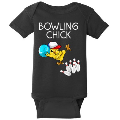 Funny Bowling Cute Bowling Chick Sports Athlete Baby Bodysuit