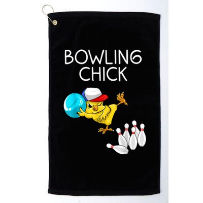 Funny Bowling Cute Bowling Chick Sports Athlete Platinum Collection Golf Towel