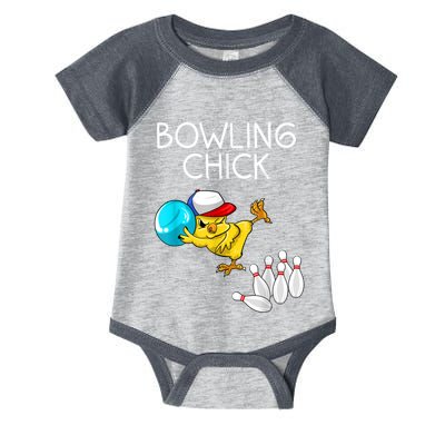 Funny Bowling Cute Bowling Chick Sports Athlete Infant Baby Jersey Bodysuit