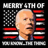 Funny Biden Confused Merry Happy 4th Of You Know 7-Panel Snapback Hat