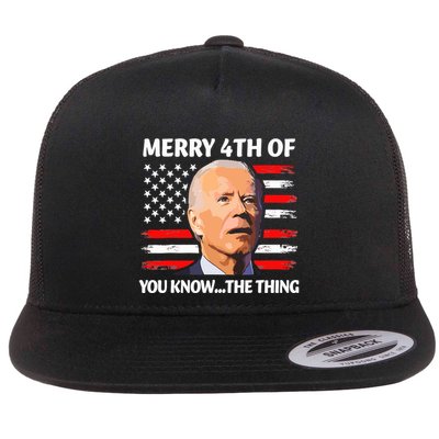 Funny Biden Confused Merry Happy 4th Of You Know Flatbill Hat