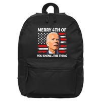 Funny Biden Confused Merry Happy 4th Of You Know 16 in Basic Backpack