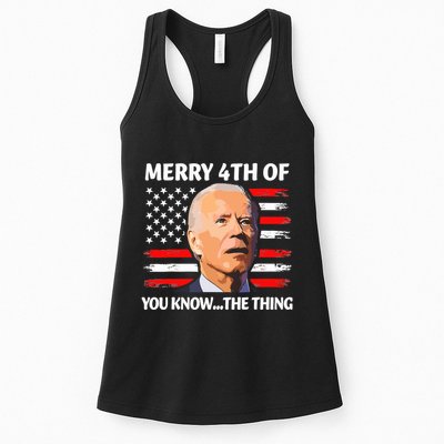Funny Biden Confused Merry Happy 4th Of You Know Womens Tank Top
