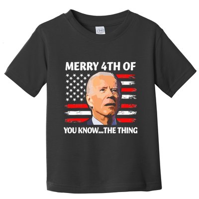 Funny Biden Confused Merry Happy 4th Of You Know Toddler T-Shirt