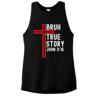 Funny Bruh Christian Jesus Witness Scripture Gift Ladies PosiCharge Tri-Blend Wicking Tank