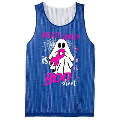 funny Breast Cancer Is Boo Halloween Boo ghost pink Mesh Reversible Basketball Jersey Tank