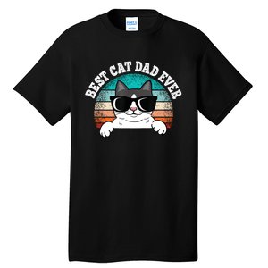 Funny Best Cat Dad Ever Gift Tall T-Shirt