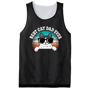 Funny Best Cat Dad Ever Gift Mesh Reversible Basketball Jersey Tank