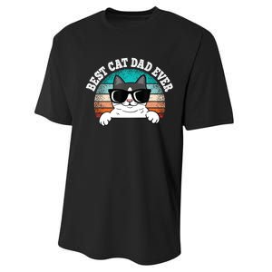 Funny Best Cat Dad Ever Gift Performance Sprint T-Shirt